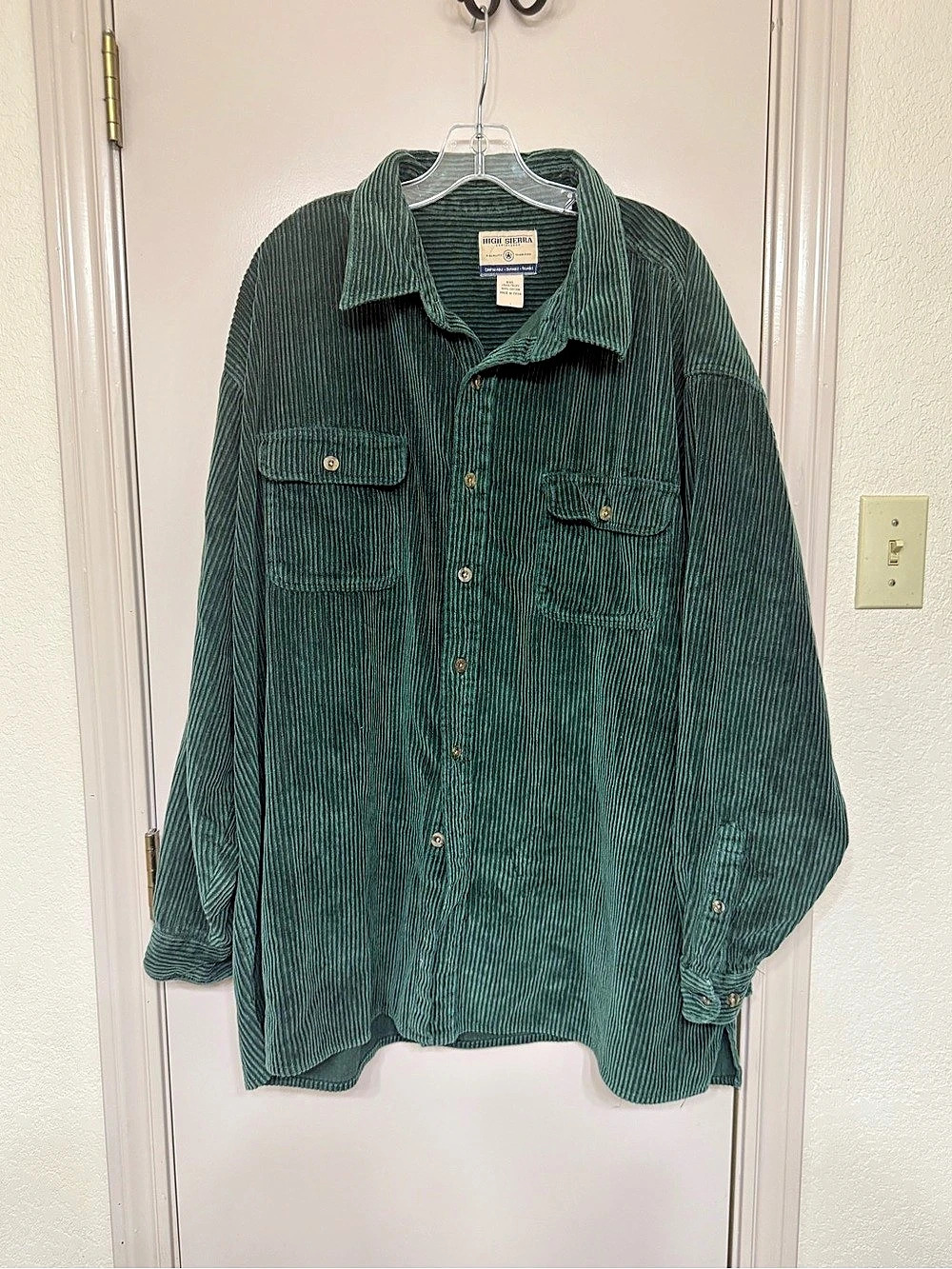 Vintage High Sierra Men's Striped Corduroy Shirt XXL